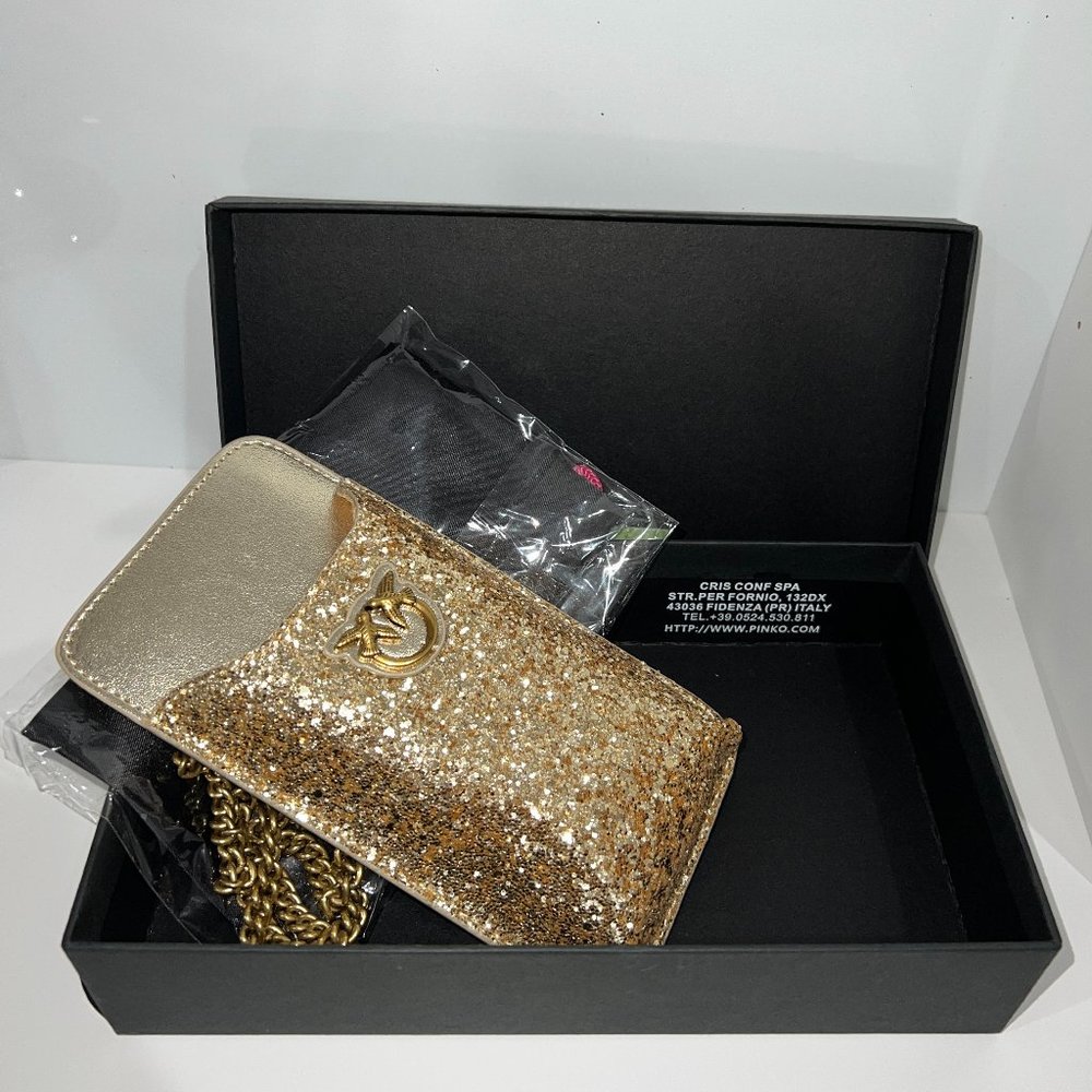 PINKO GLITTERY SMARTPHONE HOLDER